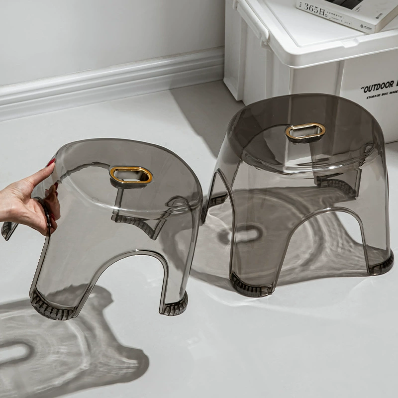 Прозрачный маленький табурет оптом домашний низкий табурет гостиная журнальный столик детская табуретка для смены обуви маленький толстый стул пластиковый стул