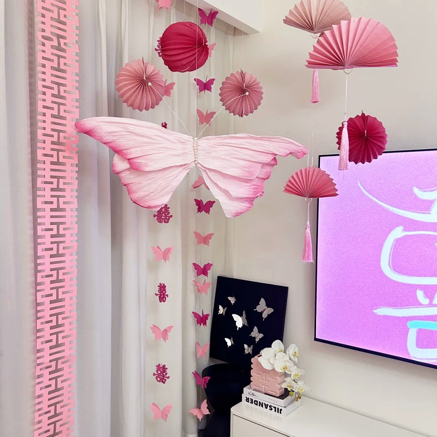 *나비 반부채 웨딩룸 - 핑크 컬러 6*