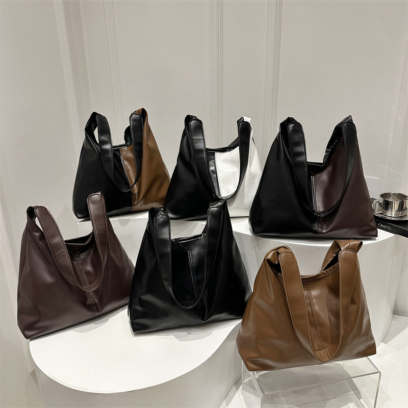 2024 nueva moda retro holgazante bolso de mano de estilo de viaje de mujer gran capacidad ocio hombro brazo bolso