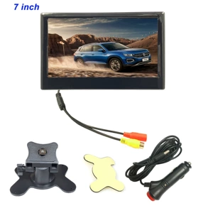 7inch Universal home and vehicle-mounted display for buses and trucks, LCD AV high-definition monitoring, bus reversing display screen, VGA