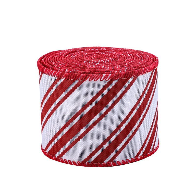 Ribbon de Navidad rayas de color ribbon minimalista árbol de Navidad guirnaldas decoración de regalo embalaje arco diseño de atmósfera