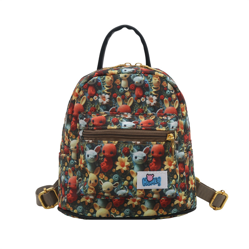 Nueva mochila linda de dibujos animados estilo coreano moda con estampado de moda bolso de mujer 2025 bolso de mujer de viaje ligero