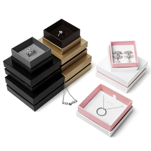 Jewelry box heaven and earth cover ring earrings necklace box bracelet bracelet jewelry packaging carton wholesale