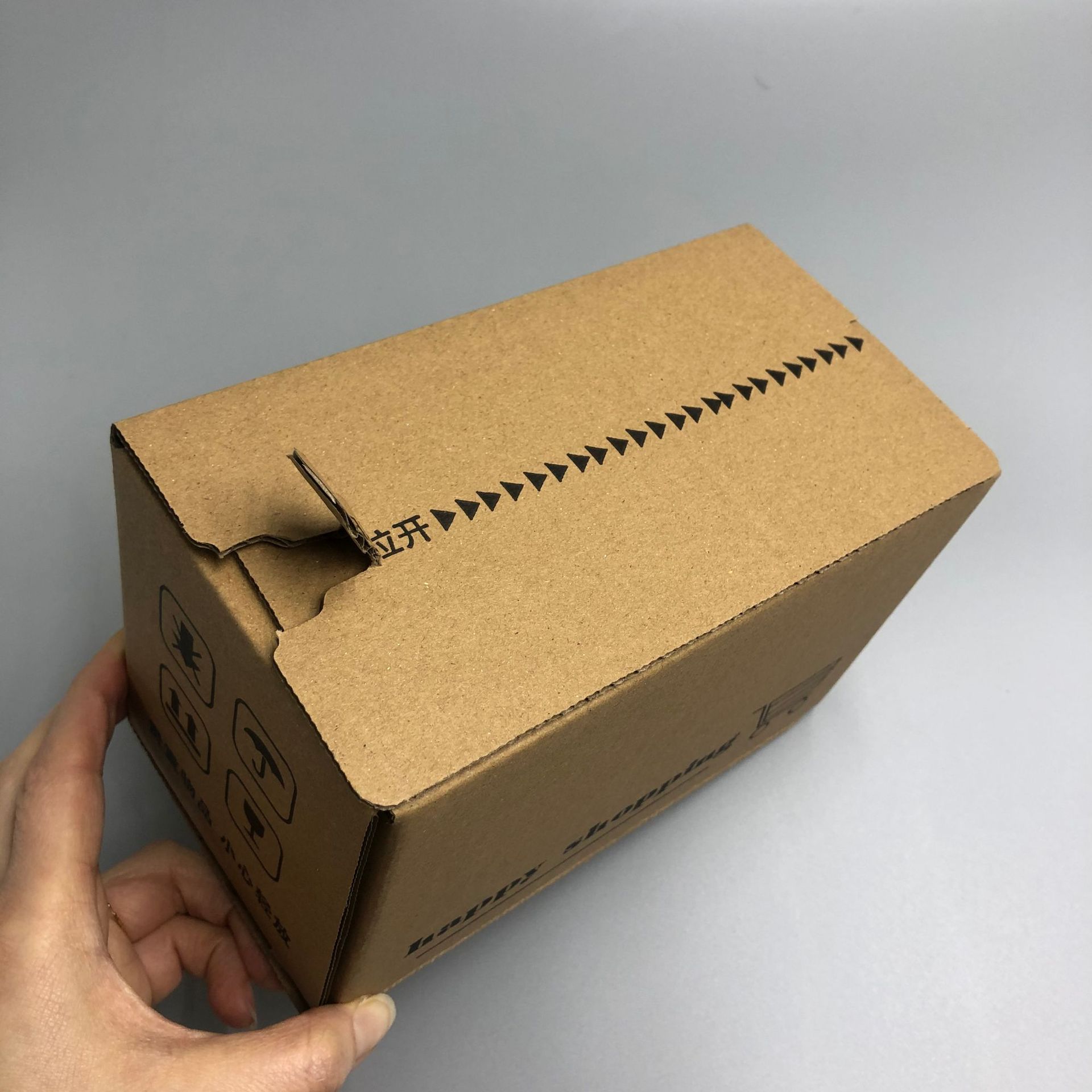 拉链箱 易拉易撕 牛皮色纸箱 拉链纸盒 物流外包装快递盒折叠纸箱-阿里巴巴