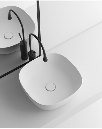 Modern Simple European Style Countertop Oval Sink Ceramic Washbasin Creative Personalized Matte White Art Sink