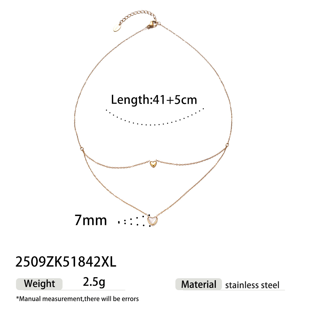 Collar de acero inoxidable de la UE y los Estados Unidos, lujo ligero, nicho universal, moda, amor, collar de zircon, joyería no desvanecida para mujeres