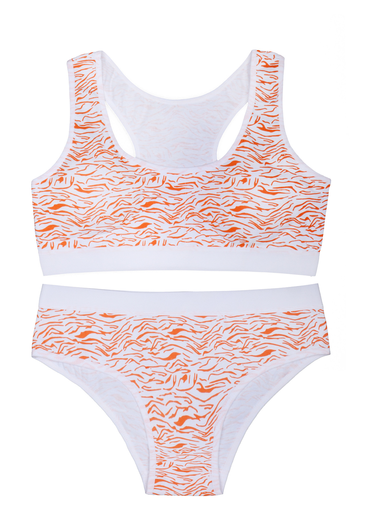 Ropa interior deportiva para niñas, traje de sujetador de chaleco, patrón de cebra, copa fija, ropa interior anticonvexa femenina de una etapa