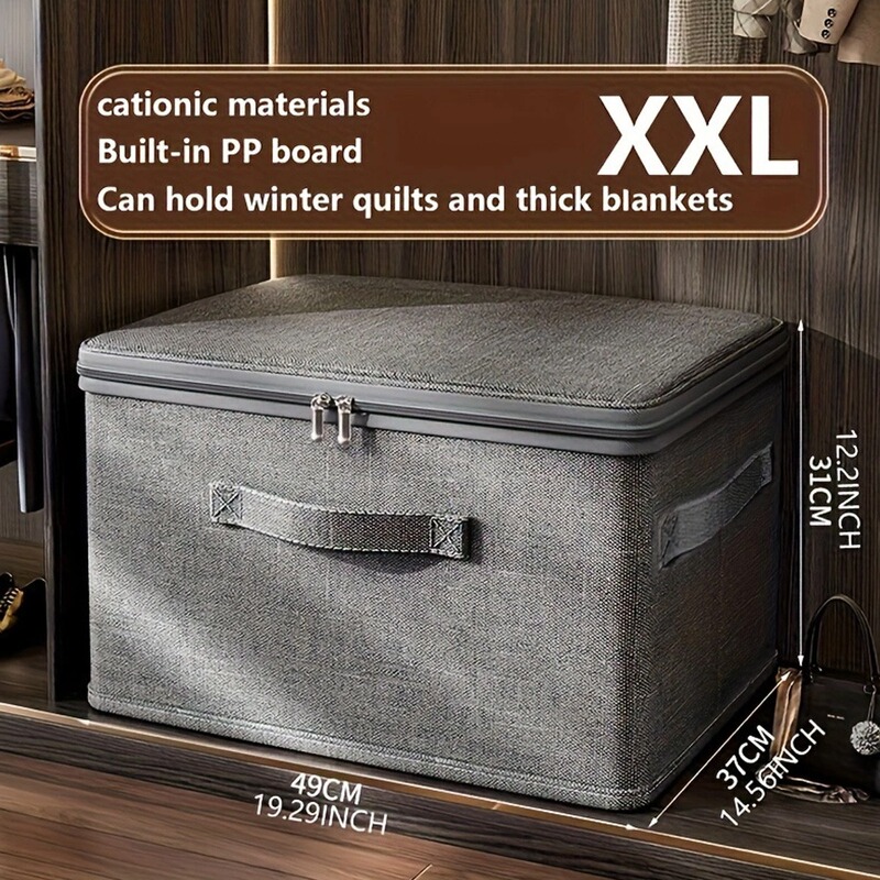 Cationic Soft Cover Storage Box for Home Use, Large Capacity Thickened Foldable Storage Box, Portable Storage Box