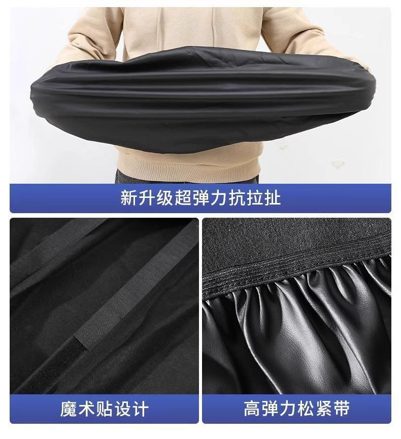 Electric Motorcycle Seat Cushion Cover Sun Protection Waterproof All-Season Universal Battery Car Scooter Elastic Leather Insulated Seat Span