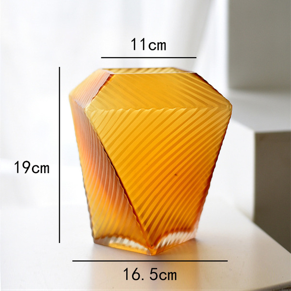 Modern classic sophisticated amber glass elite pyramid