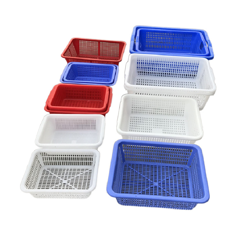厂家现货广州东莞深圳快递分拣筐 洗菜篮 长方形塑胶框 沥水筐子