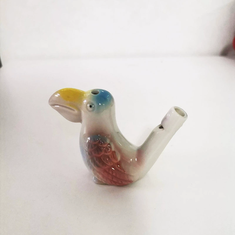 Ceramic Whistle Bird with Lanyard Music Whistle Ceramic Water Bird Scenic Stand Hot Selling Kindergarten Gifts