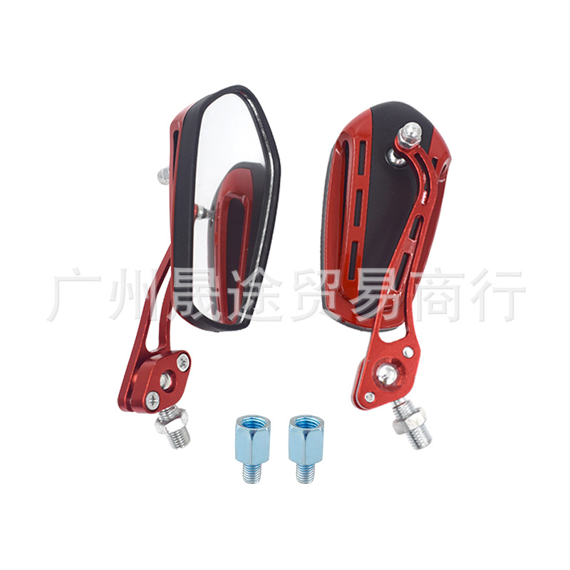 Cross-border motorcycle modified rearview mirror electric car mini decorative mirror ghost fire universal mirror smart grid modification