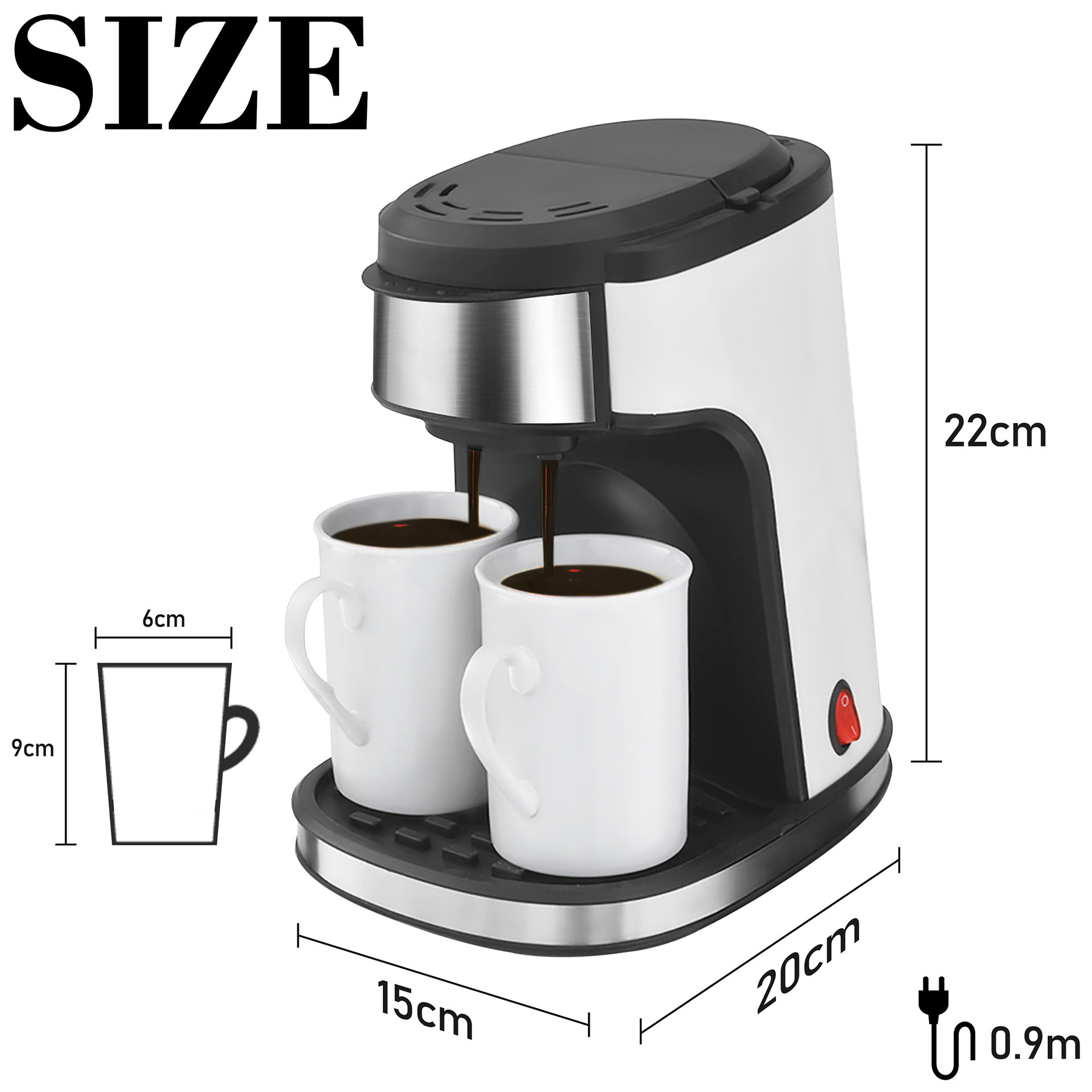 240ml 450W cafetera de goteo cafetera doméstica transfronteriza cafetera de goteo cafetera de goteo