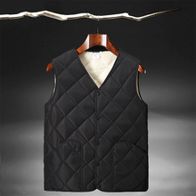 羽绒棉马甲男秋冬羊羔绒加绒加厚保暖背心打底内穿胆轻薄坎肩马夹