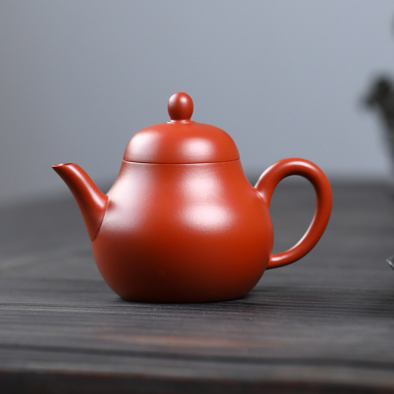 メーカー卸売宜興紫砂壺原鉱朱泥高梨形壺工夫茶器手作りティーポット|undefined