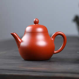 厂家批发宜兴紫砂壶原矿朱泥高梨形壶功夫茶具手工小茶壶一件代发