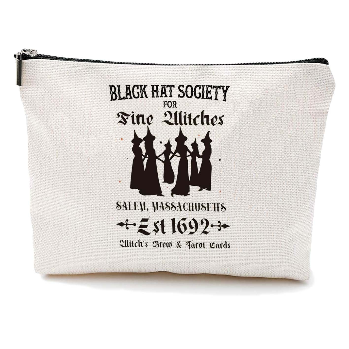 Transfronterizos Amazon Halloween maquillaje letras Halloween brujas maquillaje bolsa bolsa de almacenamiento lino fábrica directa