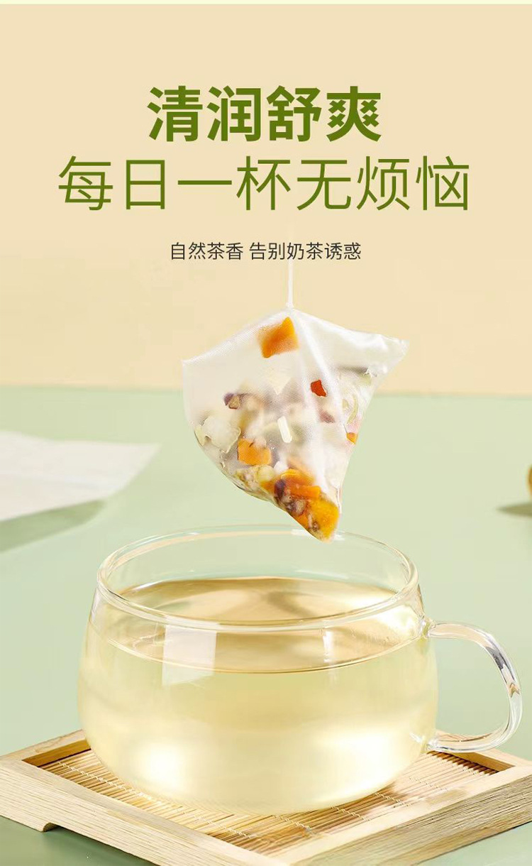 Sugarcane Imperata Snow Pear Tea Zhu Zhe Mao Gen Xue Li Cha 120g Triangle Tea Bags Hot Brew Wellness Tea specifications