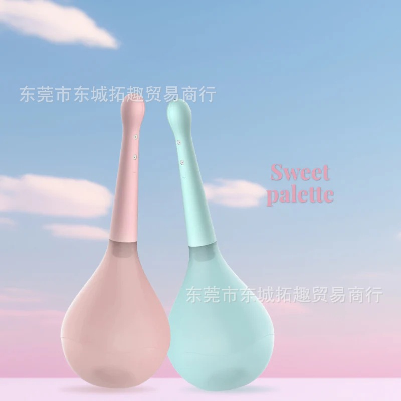 私享玩趣omysky清流手動款男女共用後庭硅膠清洗器成人情趣性用品