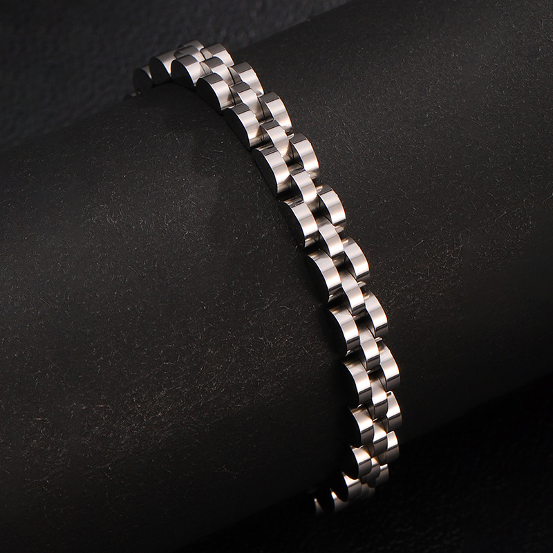 39g Weight 0.03µm-0.05µm Gold Plating Thickness PVD Coated Gold Plating Process 18K Real Gold Plated Plating Material Bracelets Classification 304 Stainless Steel Chain Material 1 Piece Quantity Business, Daily Occasion Titanium Steel Material Geometric Pattern Men's Gender Retro, Classic Style Style Plating Craft Retro Classic Style Geometric Titanium Steel Plating Men's Bracelets Men's Chain Bracelets 13