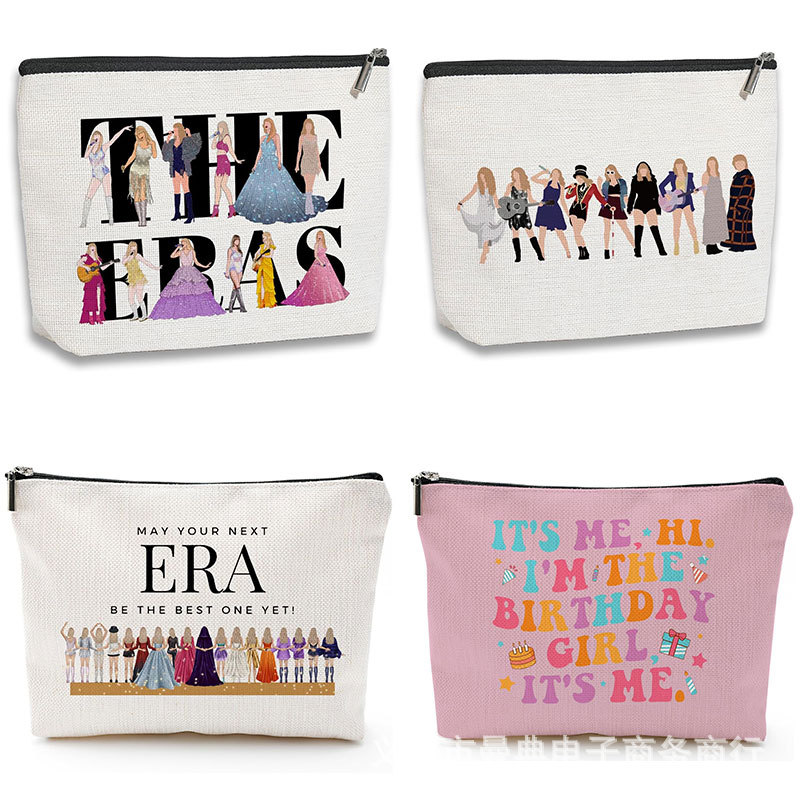 Cross-border Explosions Taylor Swift Mold Makeup Bag Singer Fans Gift Waterproof Storage Bag Coin Purse