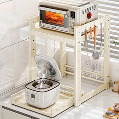 卸売りキッチン炊飯器炊飯器棚家庭用多機能二重引き出し式電子レンジ収納棚