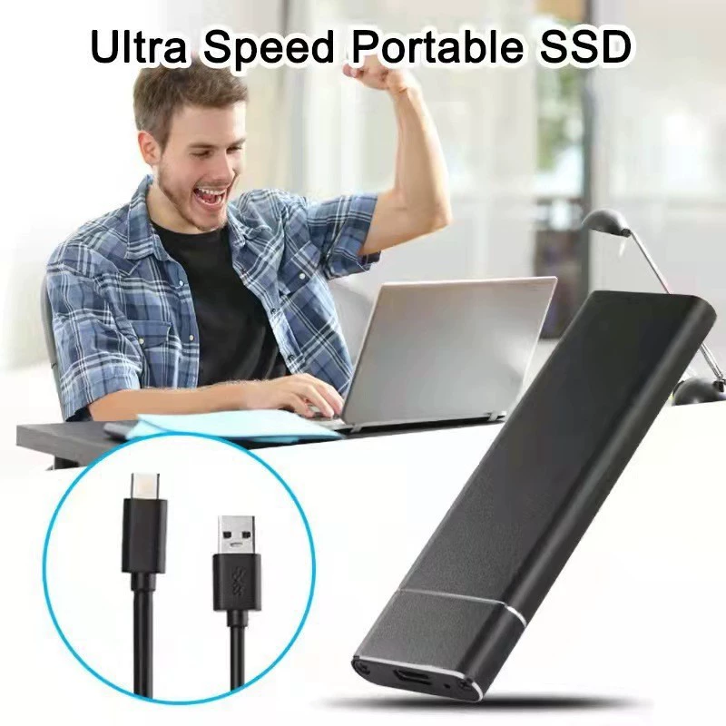 Портативный расширитель, 500 ГБ–128 ТБ, USB интерфейс, тонкий металлический корпус