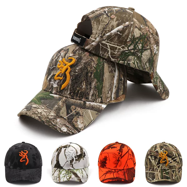 Cross-Border E-Commerce Browning Hat Camouflage Baseball Cap Browning Export Ready-Made Men's and Women's Outdoor Sun Hats