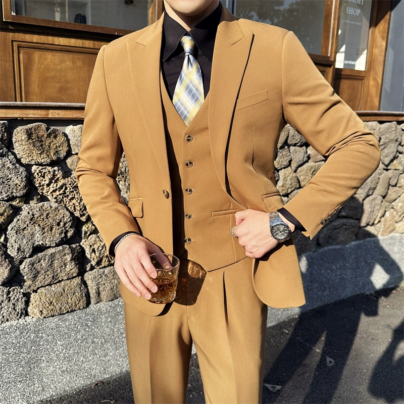 Весенний классический пиджак, комплект, платье, 3 предмета