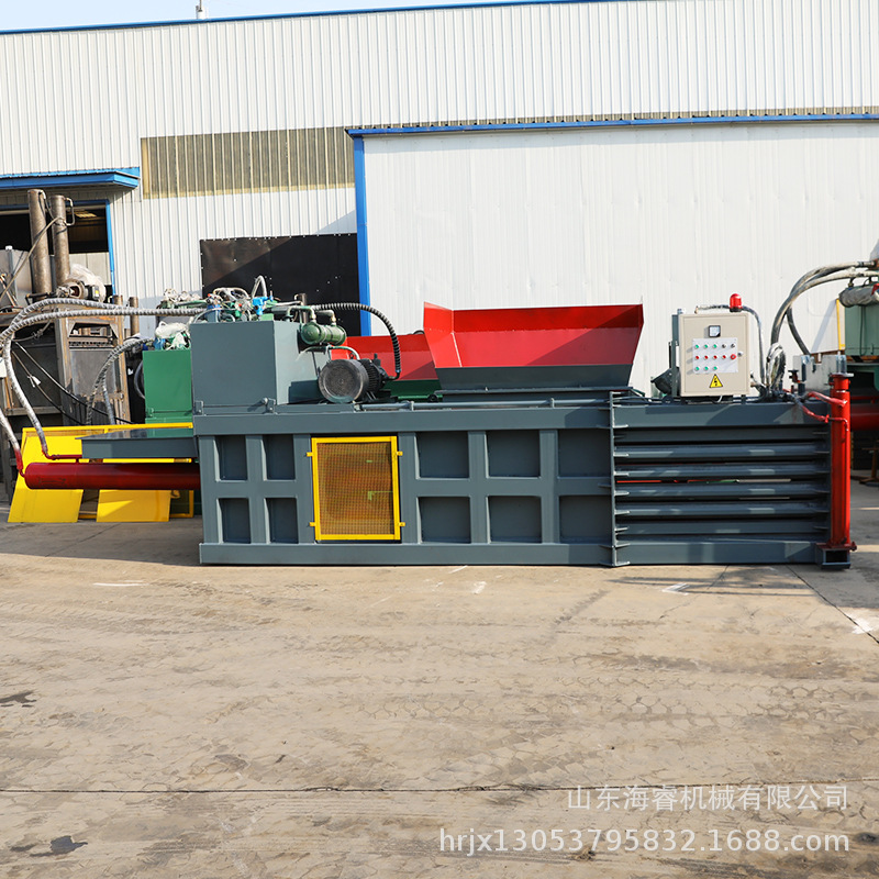 废纸箱液压打包机卧式废纸塑料瓶秸秆易拉罐全自动卧式液压打包机