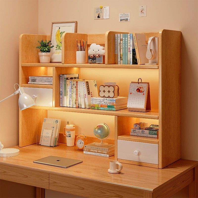 Vertical Multi-Layer Bookshelf Student Desk Storage Rack Desktop Storage Rack Office Workstation Small Bookcase