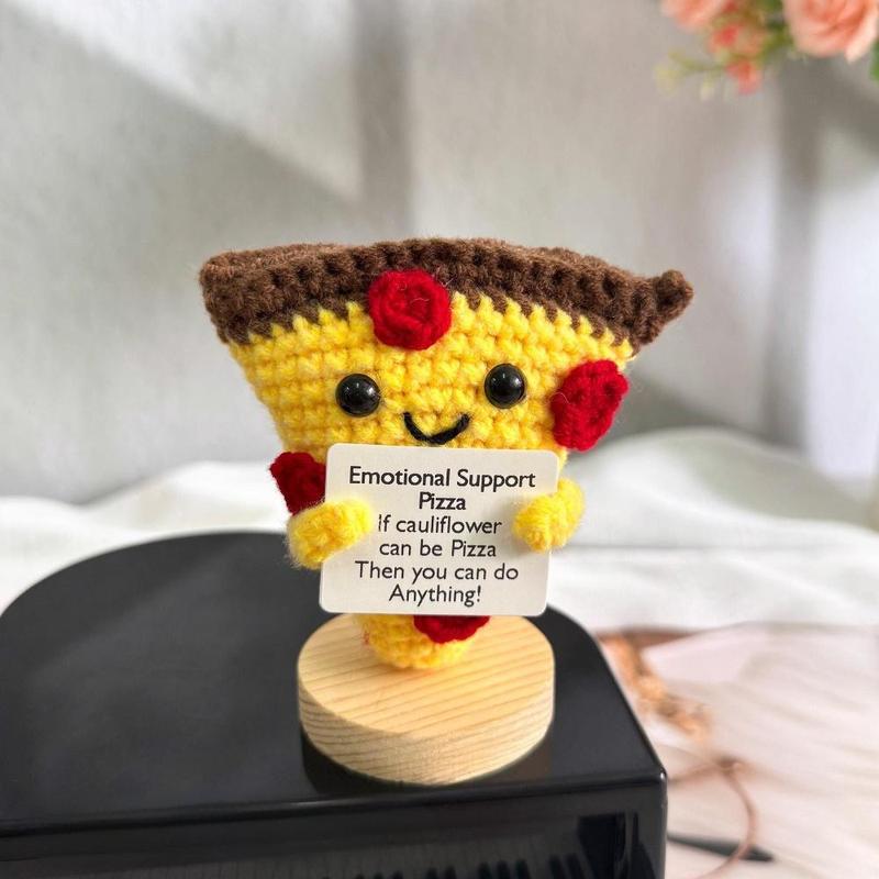 新品跨境亚马逊热销 Crochet Positive ice cream 毛线玩偶励志卡|undefined