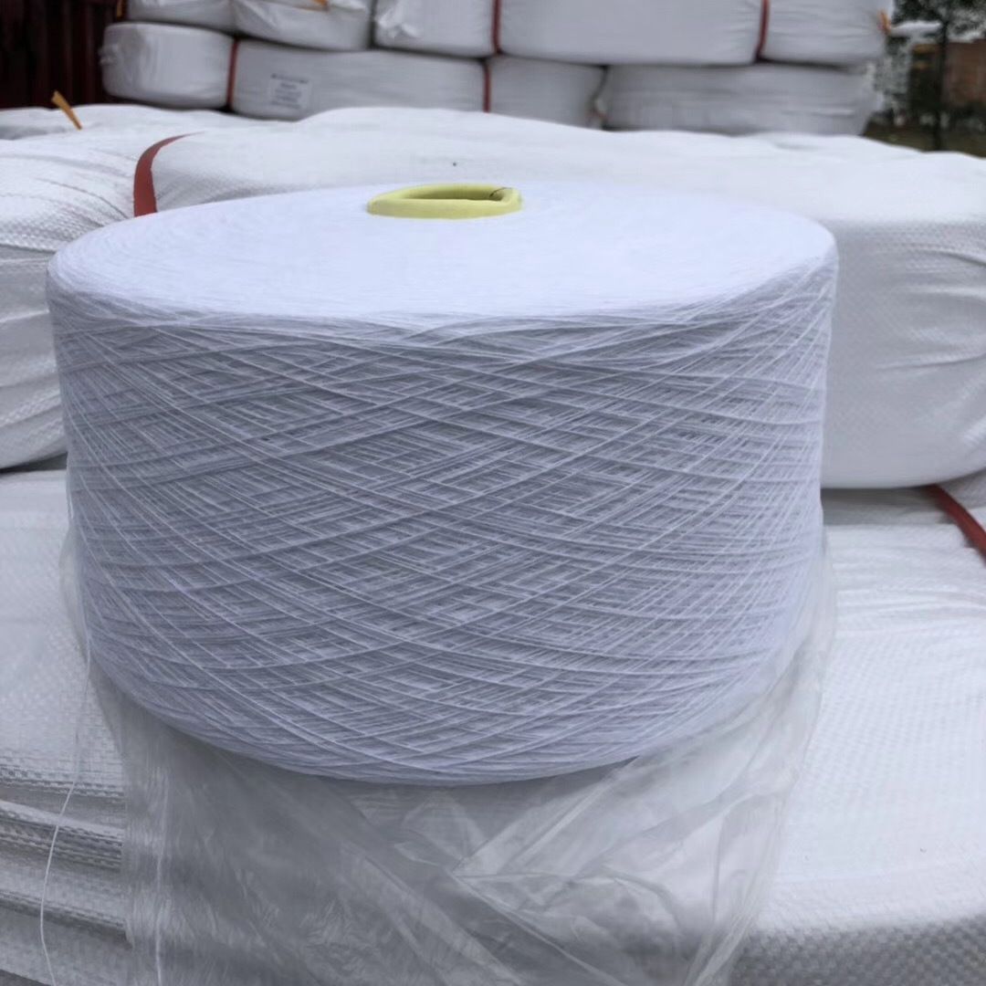 厂家供应批发再生棉纱涤棉纱线21支本白再生棉纱针织机织21支普梳