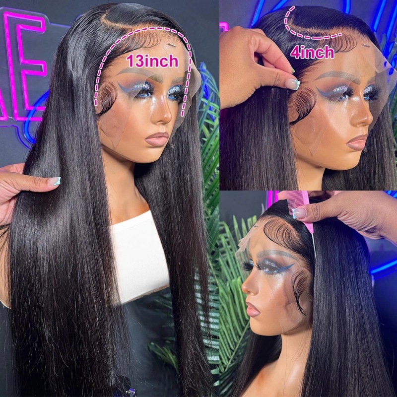 300g Weight Full Head Wigs Wig & Hair Extension Type Wigs Wig Accessories Long Straight Hair Wig Hairstyle Real Hair Hair Material Party, Street Occasion Women's Gender Elegant, Simple Style Style Women's Elegant Simple Style Party Street Real Hair Long Straight Hair Wigs 2