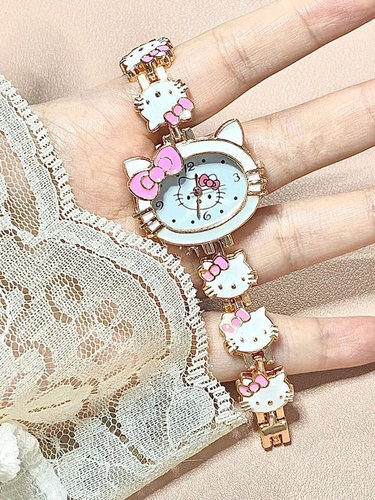 Cartoon cute Hello Kitty watch for female students to send to their besties as birthday gifts for girls and children’s watches with high-looking toys and watches