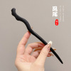 Retro Chinese hairpin with tassels, advanced Hanfu, wooden hair accessory, high-quality style, Chinese style