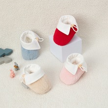 冬季宝宝鞋棉鞋靴子棉靴毛毛鞋保暖0-1岁防滑软底婴儿鞋保暖加厚