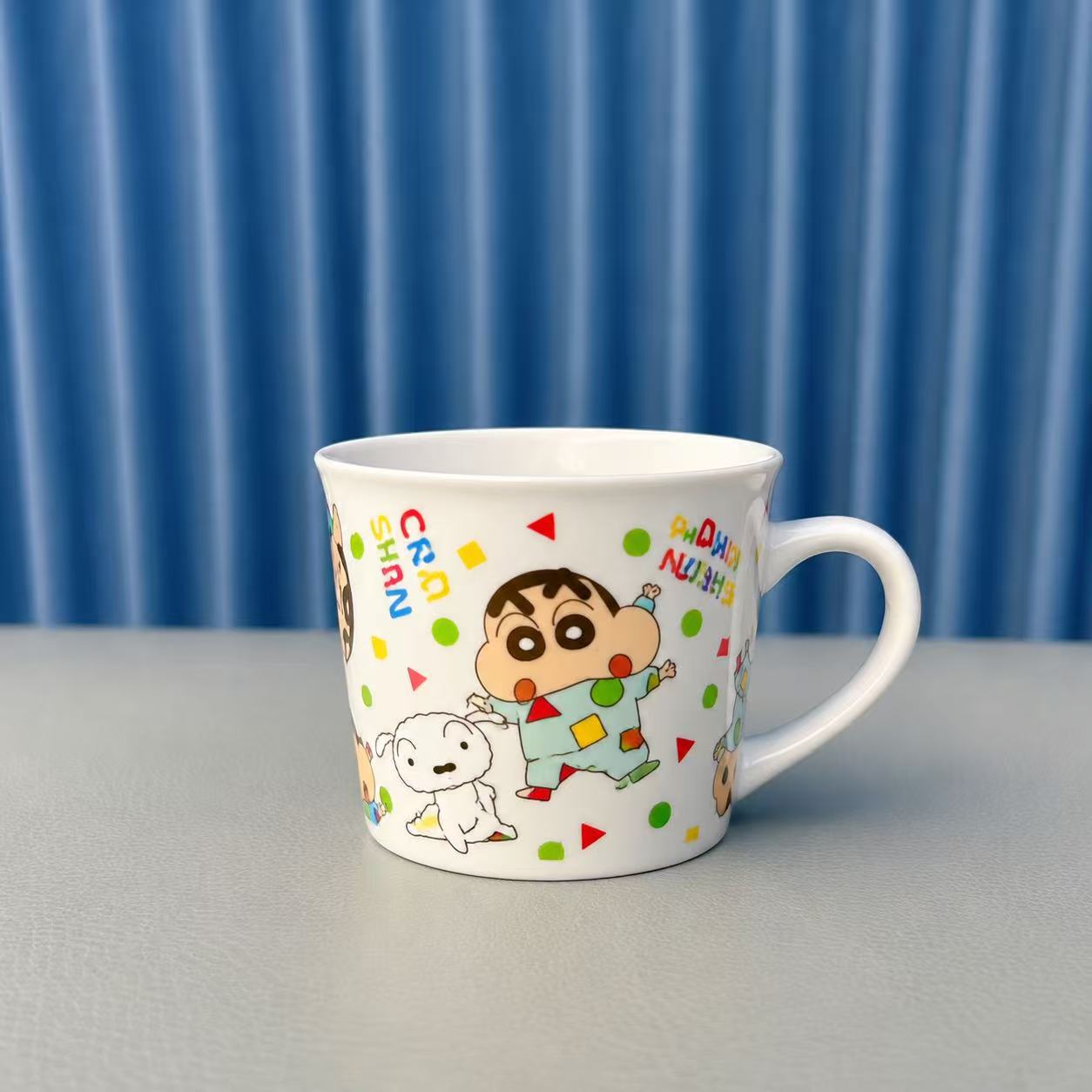 캐릭터 도자기 머그컵 300ml 사무실 커피잔 손잡이 물컵