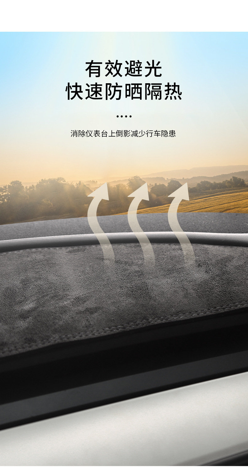 Foreign Trade Suitable for the New Y Model Light-Proof Mat Dashboard Sun Protection Tesla Model Y/3 Thickened Sunshade Light-Proof Mat