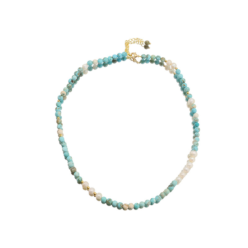 Collar de perlas de agua dulce natural, nicho de perlas de nicho de alto nivel, collar de clavícula simple, joyas al por mayor.