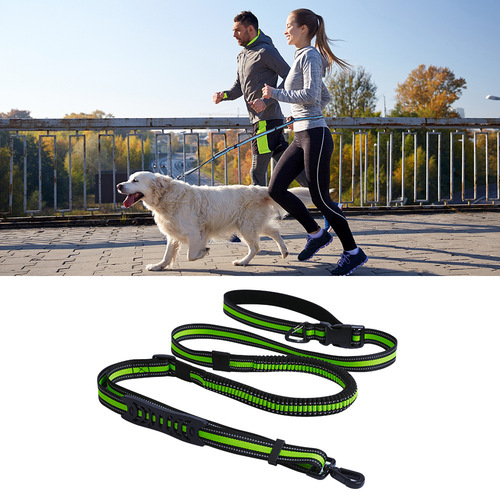Cross-border explosion-proof dog walking rope retractable running rope multi-functional dog pet traction rope waist traction rope