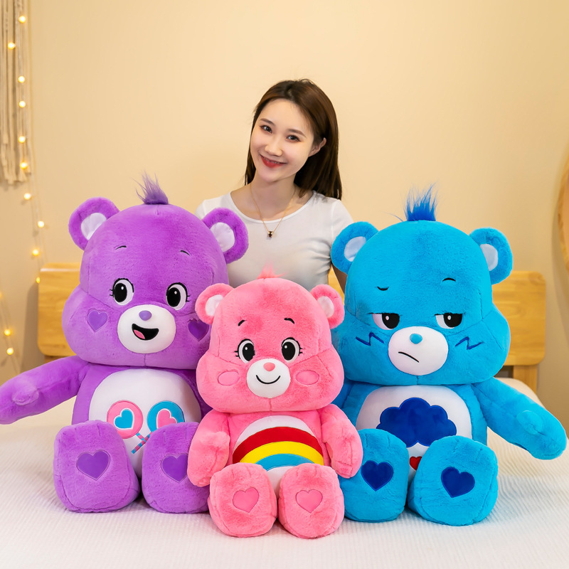 Foreign Trade Cross-Border Rainbow Doll Bear New Colorful Gradient Doll Hug Bear Birthday Gift Cute Pillow Doll