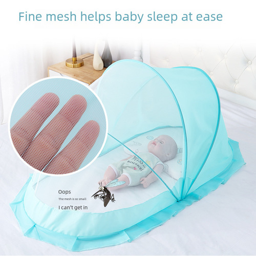 Infant mosquito net foldable portable full cover universal children's mosquito net yurt anti-mosquito factory direct supply 