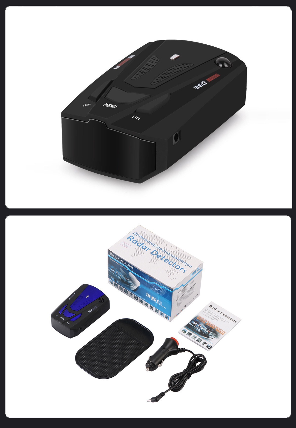 New cross-border V7 electronic dog mobile radar speed detector, car-mounted radar speed detector in Chinese, English, Russian, and Thai