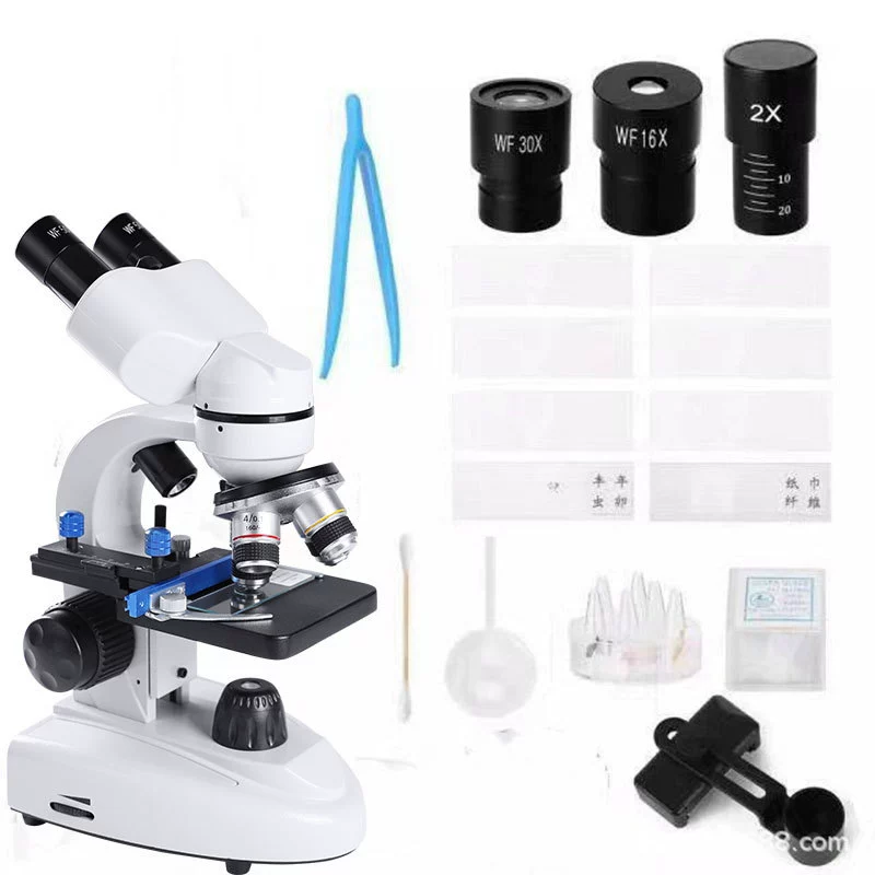 Трансграничный оптический бинокулярный микроскоп 40X-2400X Начальная школа Детский университет Средняя школа Профессиональная лаборатория