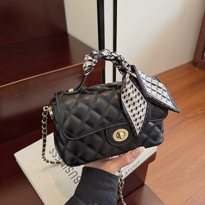 Маленькая сумка, плечовая сумка, сумка через плечо, стиль Chanel, высокая класса, сумка с цепочкой