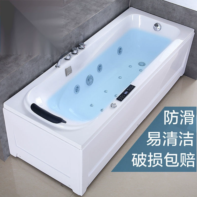 Утолщенная отдельно стоящая акриловая ванна с двойными юбками, подогревом постоянной температуры, ванной для массажа серфингом, простой ванной для торговли