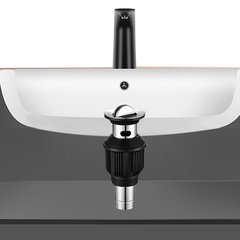Stainless steel sink bowl ceramic bowl hand basin sink pipe fittings drain device spring flip down sink