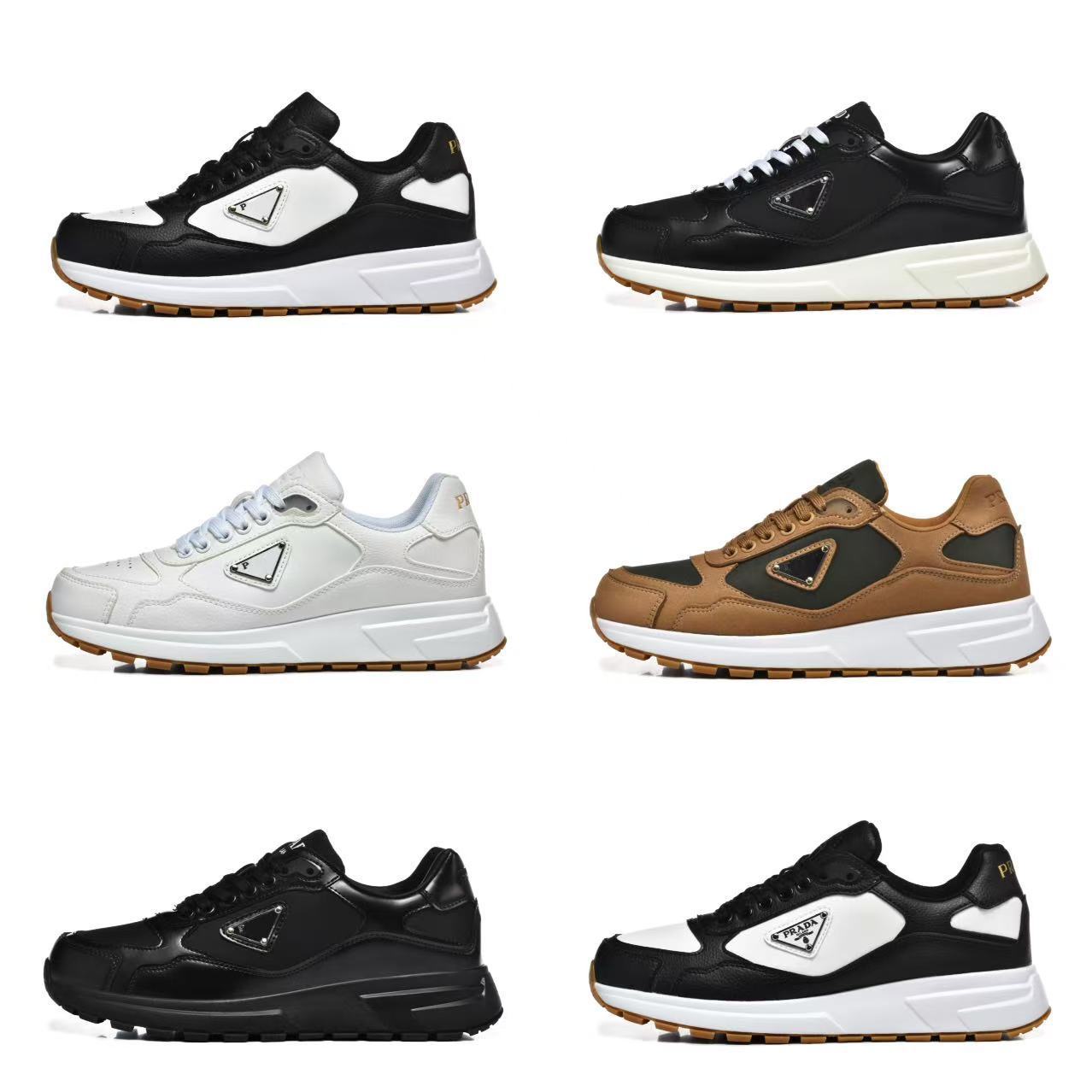 New European Style Prax1 Leather Round-Toe Casual Breathable Genuine Leather Comfortable Trendy Sneakers Sports Shoes